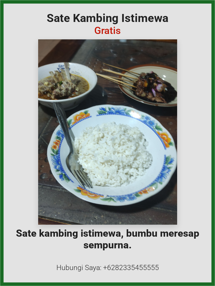 Sate Kambing Istimewa
