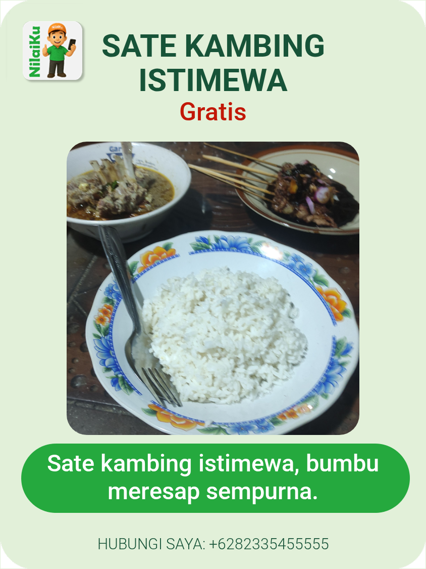 Promosi Sate Kambing Istimewa