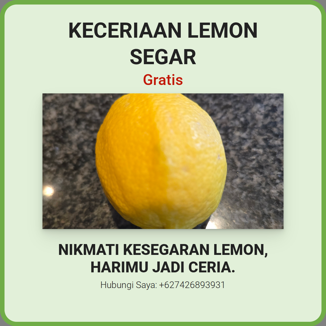 Promosi Keceriaan Lemon Segar