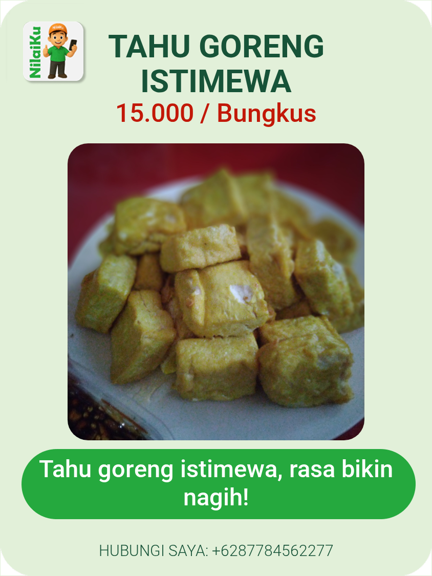 Promosi Tahu Goreng Istimewa