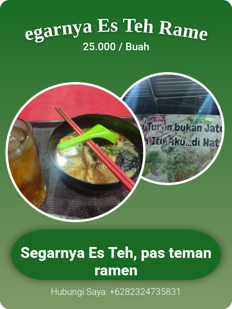 Segarnya Es Teh Ramen